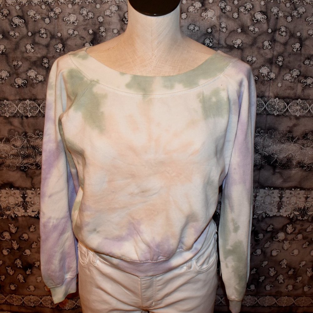 Hippie Rose tie died crop sweatshirt